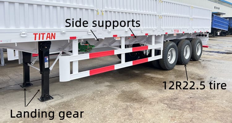 Tri Axle Drop Side Semi Trailer for Sale in Zambia