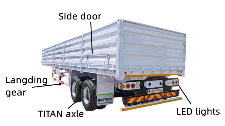 2 Axle Drop Side Trailer for Sale in Zambia
