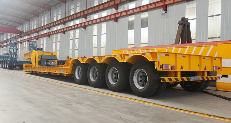4 Axle 100 Tons Detachable Lowboy Trailer for Sale in Zambia