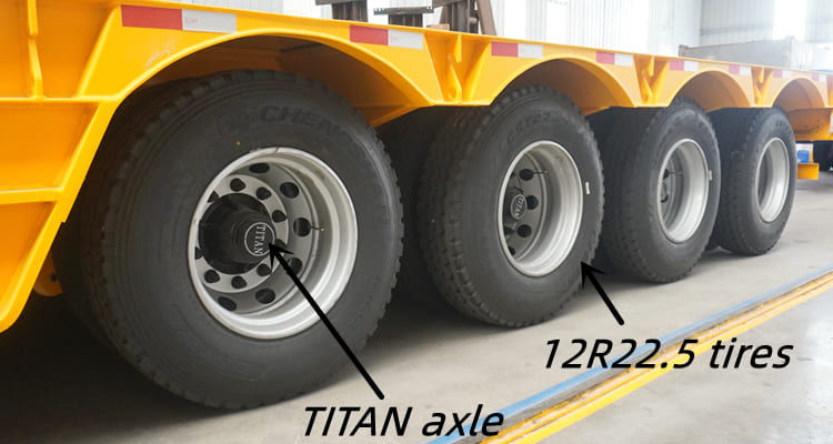 4 Axle 100 Tons Detachable Lowboy Trailer for Sale in Zambia