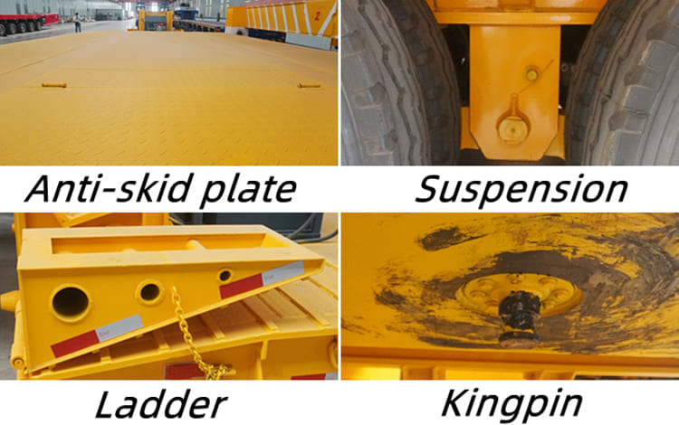 4 Axle 100 Tons Detachable Lowboy Trailer for Sale in Zambia