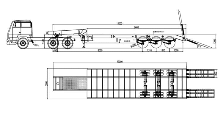 3 Axle Low Loader Trailer Truck for Sale in Zambia