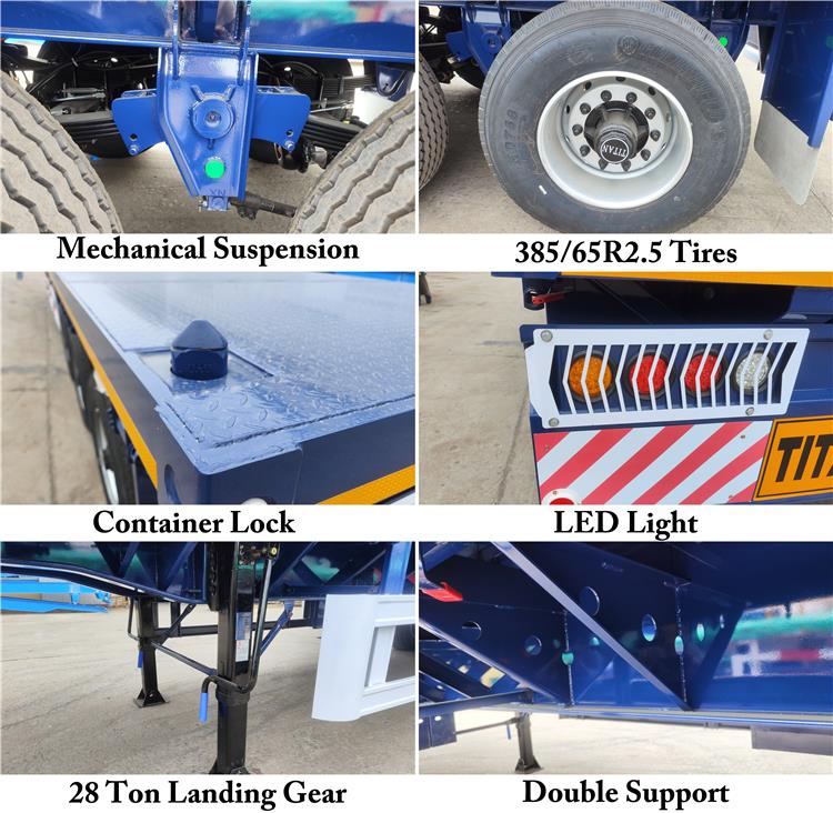 3 Axle Flatbed Trailer with Single Tires for Sale In Zambia