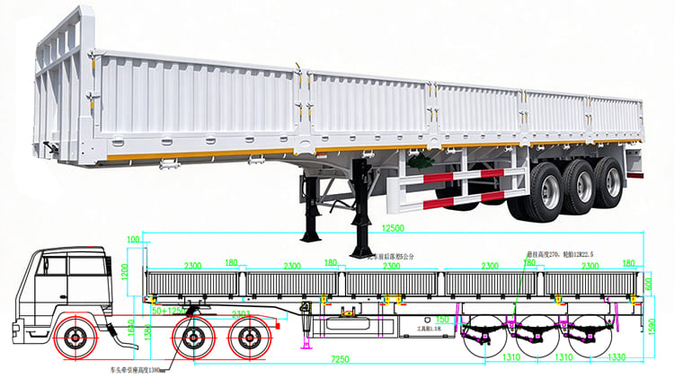 TITAN 3 Axle 40ft Drop Side Semi Trailer for Sale in Zambia