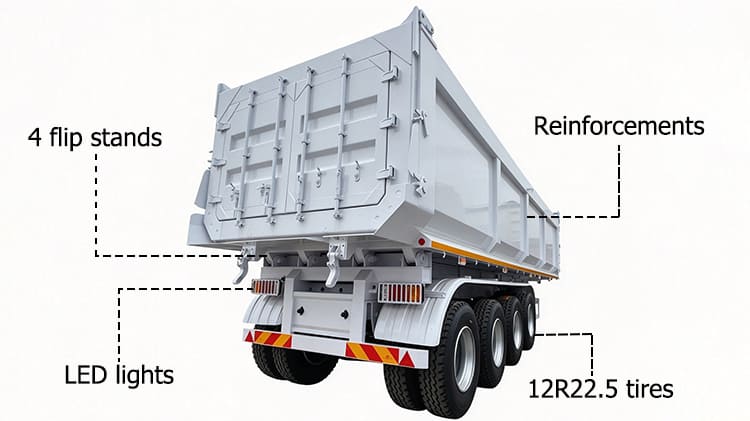 TITAN 4 Axle Semi Tipper Trailer for Sale in Zambia