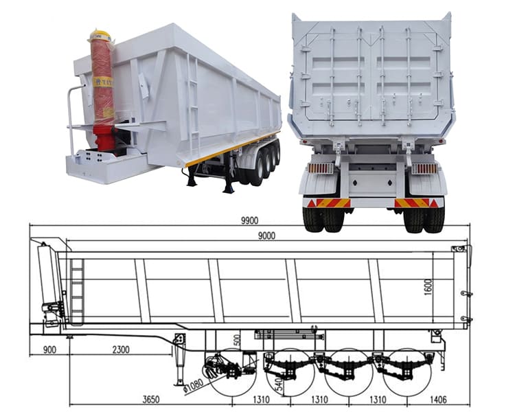 TITAN 4 Axle Semi Tipper Trailer for Sale in Zambia