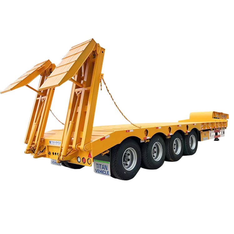 100 Ton 4 Axle Low Bed Trailer for Sale