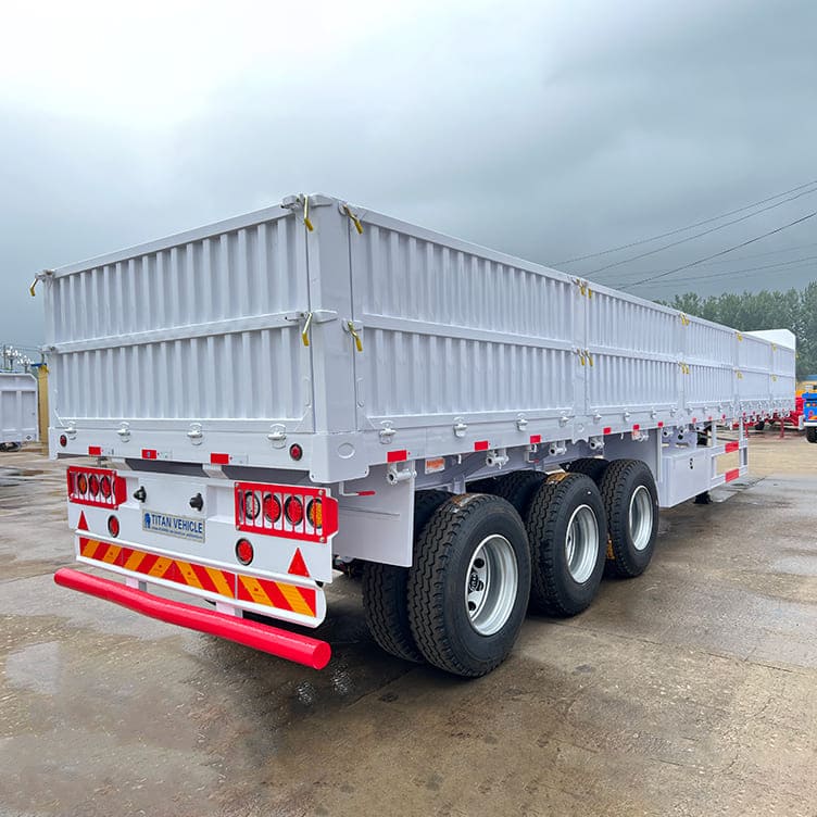 Tri Axle Drop Side Semi Trailer