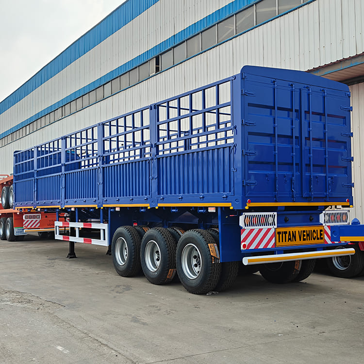 3 Axle 60 Ton Fence Semi Cargo Trailer