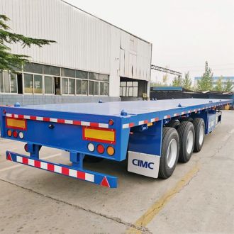 CIMC Vehicle 3 Axle 40Ft Flatbed Truck Trailer