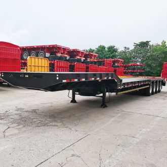 CIMC 4 Axle 100 Ton Lowbed Truck Trailer