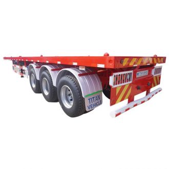 3 Axle 40 Feet Semi Flatbed Truck Trailer