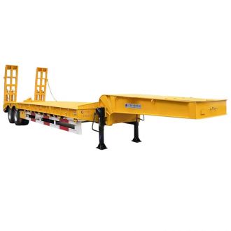 2 Axle 40Ft Low Bed Trailer Truck
