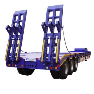 80 Ton 3 Axle Lowbed Truck Trailer 