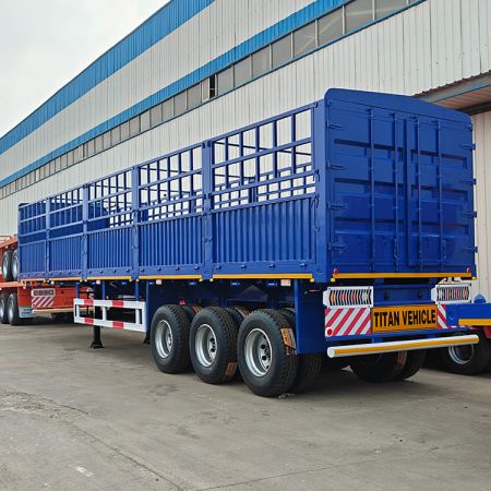 3 Axle 60 Ton Fence Semi Cargo Trailer